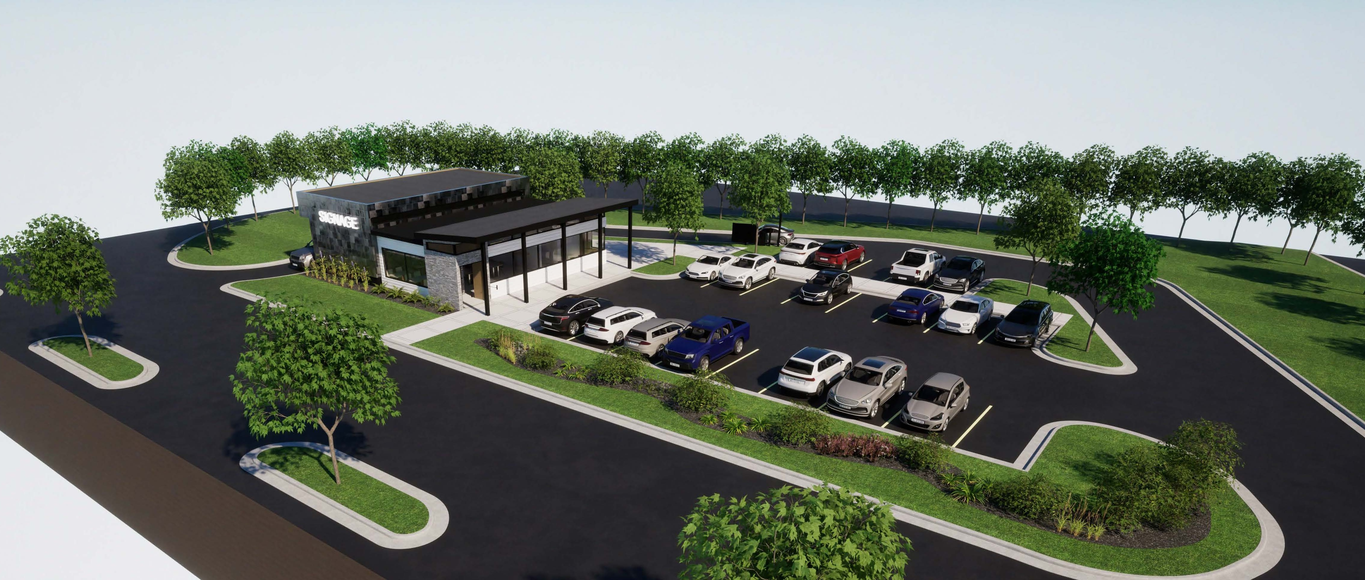 Concept rendering (placeholder) — aerial view